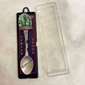 New California Redwoods Pewter Vintage Souvenir Spoon Collectible,Y2K  made n UK